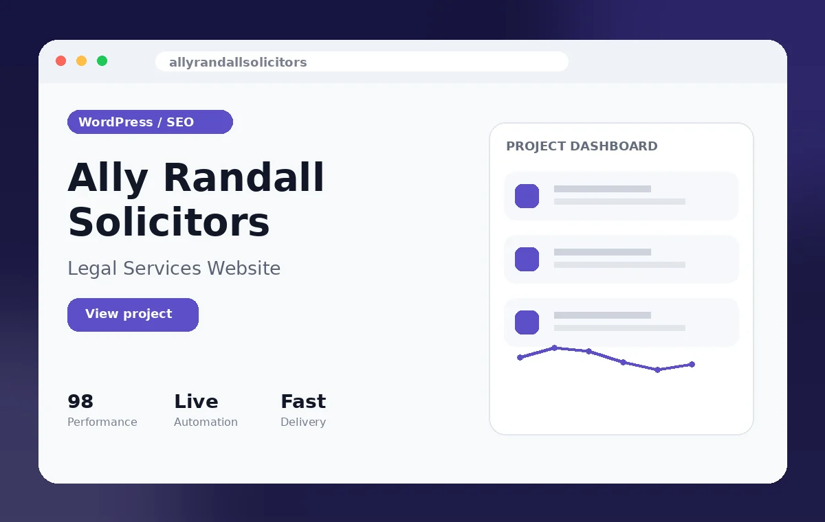 Ally Randall Solicitors project preview