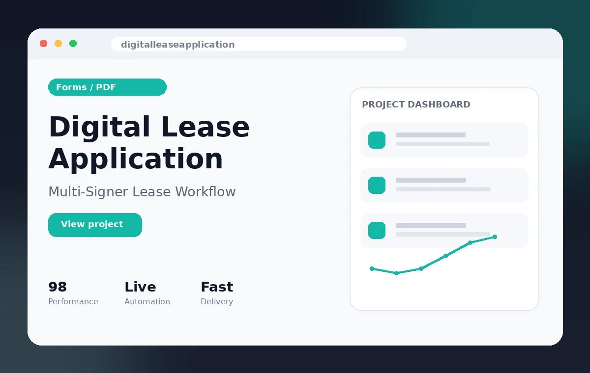 Digital Lease Application project preview