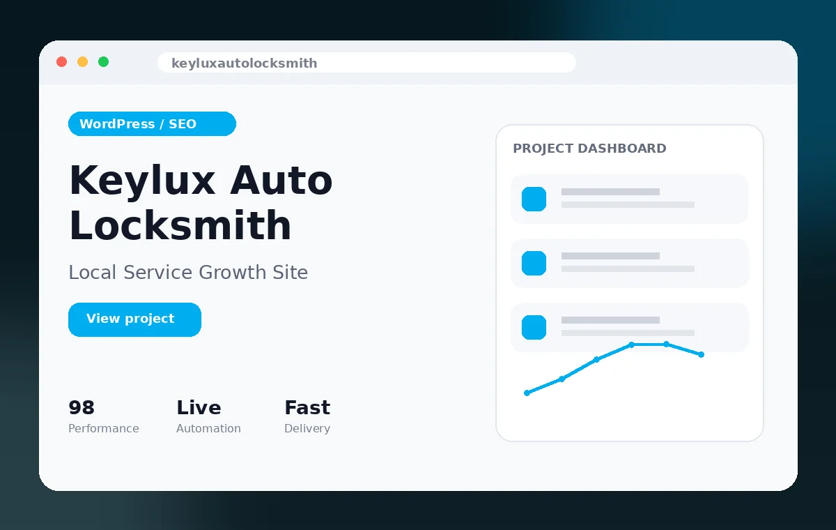 Keylux Auto Locksmith project preview
